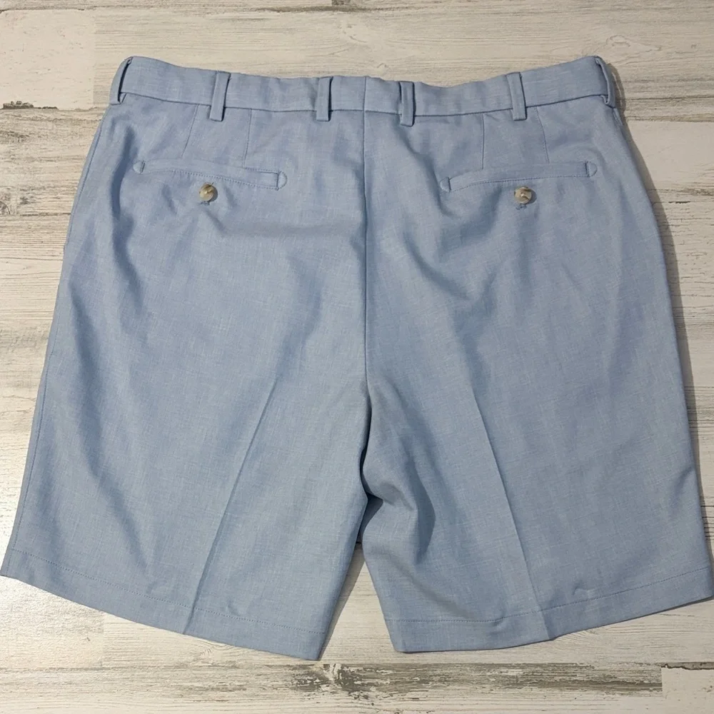 Peter Millar Sky Blue Flat Front Shorts Size 36 - Picture 3 of 8